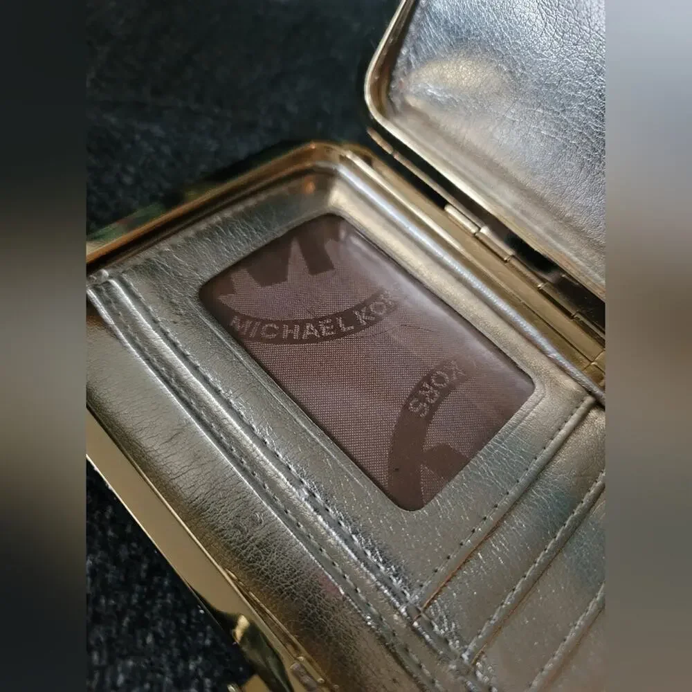 **EUC** Michael Kors black snakeskin embossed wallet